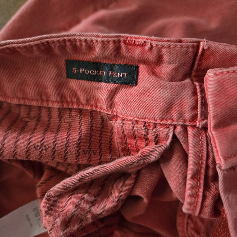 Vineyard Vines Red Mens 5 Pocket Pant 32 X 34 - Picture 7 of 7